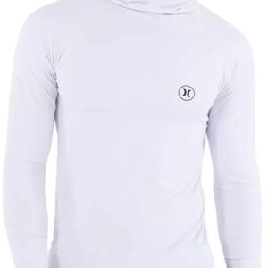 Hurley Slim Fit Icon Hooded Rash Guard Met Lange Mouwen Wit M Man