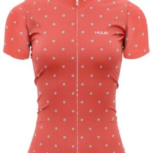 Huub La Fleur Korte Mouw Wielertrui Rood M Vrouw