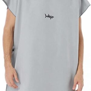 INDIRAN Surfen Poncho,Met Zip Strand Duiken Zwemmen Surfen Veranderende Gewaad Volwassen Tieners Veranderende Gewaad Hooded Handdoek
