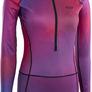 Ion Bottoms Dames Lange Mouwen Half-zip Rashguard Paars,Roze L Vrouw