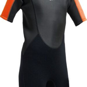 JS Watersports Tarifa 3/2 shorty wetsuit zwart/oranje junior