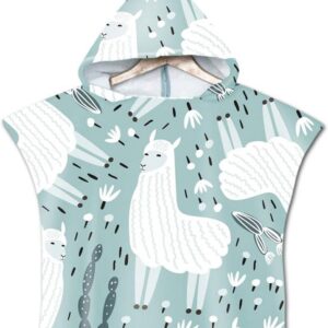 Kinder Badjas Poncho Handdoek met Capuchon voor Strand en Zwemmen