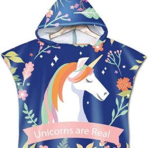 Kinder Poncho Badjas Strand Microfiber 60x60 cm