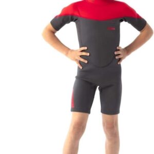 Kinder Wetsuit - Korte wetsuit - Watersport - Volledig stretch neopreen - 2mm - Rood