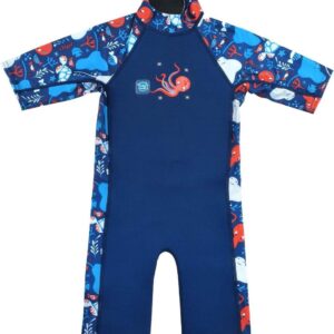 Kinder Wetsuit - Zwemkleding - Watersport Bescherming - Volledige Zonbescherming - 2-4 jaar - Onderwaterprint