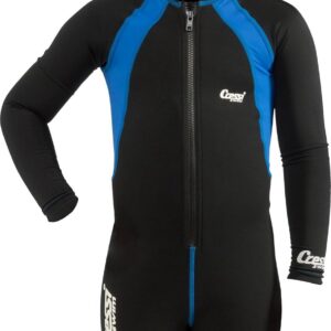 Kinder wetsuit korte mouwen met lange pijpen - Blauw