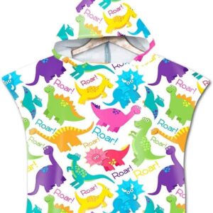 Kinderbadlaken met capuchon - Strandponcho handdoek - Na het zwemmen - Zachte microvezel stof - 60 x 60 cm - Paars
