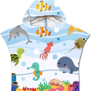 Kinderen Strand Poncho Badjas met Capuchon voor Meisjes en Jongens
