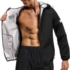 Kleding Sauna Zweten Heren Sauna Pak Trainingspak Zweten Sweatshirt Suits Gym - XXL