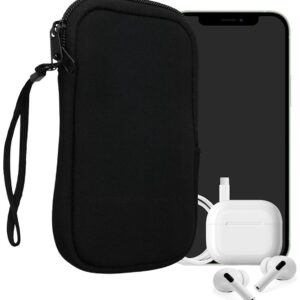 Klein opbergtasje met trekkoord voor je telefoon - Multifunctionele stofvrije opbergtas voor powerbank, draagbare harde schijf, oordopjes en kabels, lichtgewicht reisetui met ritssluiting voor elektronische accessoires
