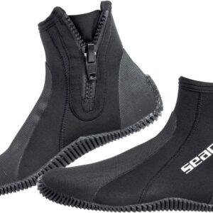 Korte Neopreen Duiklaarzen 5mm met Half Harde Zool en Enkelbescherming