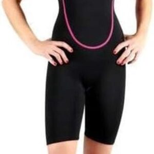 Korte Wetsuit Dames - Duikpak Shorty - Watersport Bescherming - Rits aan de voorkant - 22mm dik - Zwart