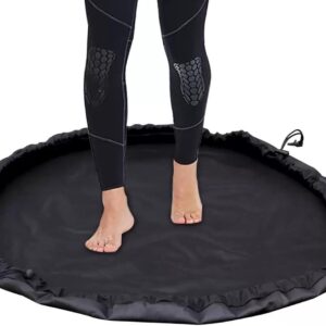 LISM-90 cm wetsuit omkleedtas, multifunctionele waterdichte surfwetsuit tas met trekkoord, omkleedtas, zwart.