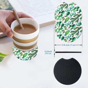 LIVIA HOME- Bekerhouder Waterdicht - Onderzetters Rubber - Onderzetters Neopreen - Onderzetters Auto - Onderzetters Gemakkelijk Verwijderbaar - Diameter 2,75 Inch