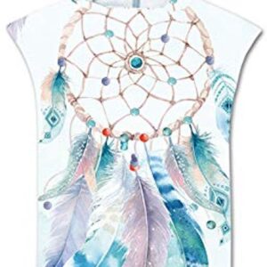 Lichtgewicht Zomer Strandponcho voor Volwassenen - Sneldrogende Microvezel Badjas Handdoek voor Reizen en Zwemmen