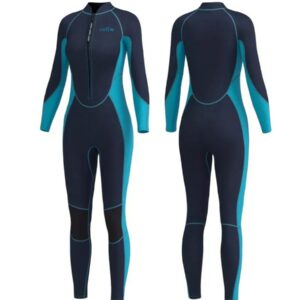 Livano Wetsuit Dames - Swimsuit - Shorty - Surfpak - Duikpak - Lange Mouw - Zwemsuit - Marineblauw - XXL