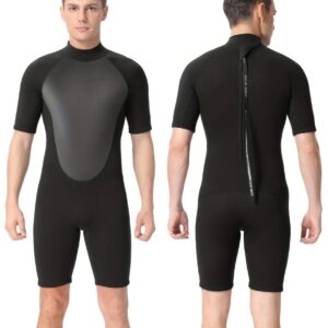 Livano Wetsuit Heren - Swimsuit - Shorty - Surfpak - Duikpak - Lange Mouw - Zwemsuit - Zwart - L