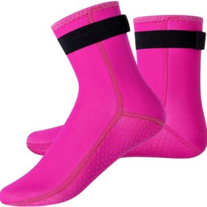 MK Stoer - Strandvolleybal Sokken - Duiksokken - Zandbestendig - 3 mm - Wetsuits - Heren en Dames - Roze - Watersokken geschikt voor strandvolleybal.
