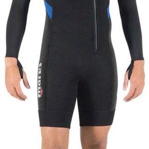 Mares 2nd Skin 1.5 Mm Shorty Met Lange Mouwen Zwart 2XL Man