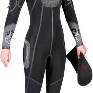 Mares Flexa Graphene 7 Mm She Dives Half Droog Dames Duikpak Zwart,Grijs M Double Wide Vrouw