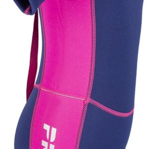 Meisjes shorty 3mm blauw/roze XS