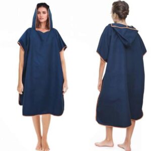 Microvezel Badponcho voor Dames en Heren - Lange Poncho Handdoek met Capuchon voor Strand en Surfen