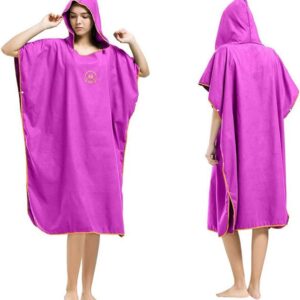 Microvezel Strand & Surf Poncho met Capuchon - Sneldrogend Wetsuit Wisseltas