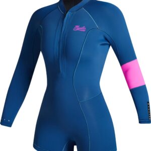 Mystic Lunar Longarm Shorty 2/2Mm Frontzip Blue
