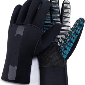 Neopreen Handschoenen - Wetsuit Handschoenen - Watersport Bescherming - 3mm Flexibel Materiaal - One Size - Zwart