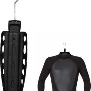Neopreen Pak Kleerhanger - Opvouwbare Houder - Pak Drogen - Corrosiebestendig ABS - 51 cm Uitgevouwen - Zwart