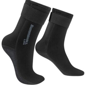 Neopreen Sokken - Wetsuit Sokken - Watersport Bescherming - Versterkte Teen Zool - 3 MM Dikte - Zwart