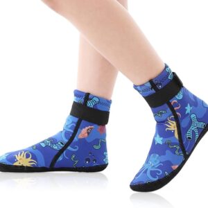Neopreen Sokken voor Kinderen, 3mm Wetsuit Sokken voor Zwemmen, Duiken en Surfing, Thermisch en Antislip voor Veiligheid en Hygiëne in het Water