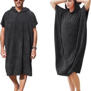 Neopreen Strand Surfponcho met Zak en Aankleedkussen voor Volwassenen