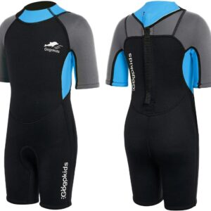 Neopreen Wetsuit Kinderen Kort - 2,5mm Duikpak met Korte Mouwen voor Zwemmen en Watersport (2-10 jaar)