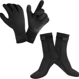 Neopreen duikhandschoenen en sokken voor uniseks gebruik, 3 mm warm, flexibele en anti-slip duikaccessoires voor zwemmen, surfen en duiken