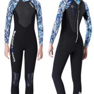 Neopreen duikpak voor heren en dames, 3 mm wetsuit met lange mouwen, thermisch badpak met ritssluiting en UV-bescherming