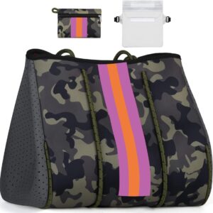 Neoprene Tote Bag - Strandtas Gymtas - Strand en Zwembad - Versterkte Binnenzak - 35 x 22 x 30 cm