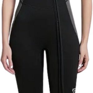 Nivard Wetsuit Dames - Swimsuit - Shorty - Surfpak - Duikpak - Lange Mouw - Zwemsuit - Zwart - L