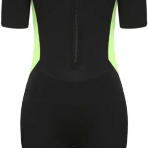 Nivard Wetsuit Dames - Swimsuit - Shorty - Surfpak - Duikpak - Lange Mouw - Zwemsuit - Zwart - S