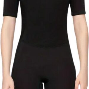 Nivard Wetsuit Dames - Swimsuit - Shorty - Surfpak - Duikpak - Lange Mouw - Zwemsuit - Zwart - XXS