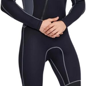 Nivard Wetsuit Heren - Swimsuit - Shorty - Surfpak - Duikpak - Lange Mouw - Zwemsuit - Zwart - L