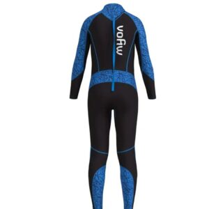 Nivard Wetsuit Kinderen - Swimsuit - Shorty - Surfpak - Duikpak - Lange Mouw - Zwemsuit - Blauw - 10y