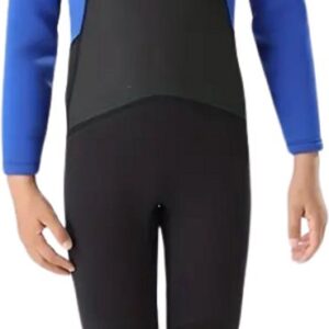 Nivard Wetsuit Kinderen - Swimsuit - Shorty - Surfpak - Duikpak - Lange Mouw - Zwemsuit - Blauw - S