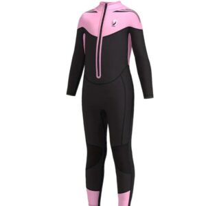 Nivard Wetsuit Kinderen - Swimsuit - Shorty - Surfpak - Duikpak - Lange Mouw - Zwemsuit - Roze - 12y