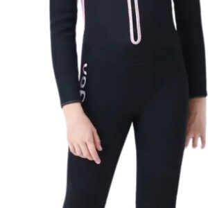 Nivard Wetsuit Kinderen - Swimsuit - Shorty - Surfpak - Duikpak - Lange Mouw - Zwemsuit - Roze - 4y