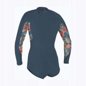 O'Neill Bahia 2/1 Shorty Dames Wetsuit Front Zip Copen Blauw Maat 4
