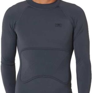 Ocean & Earth Rib Guard Padded Thermisch T-shirt Met Lange Mouwen Grijs XL Man