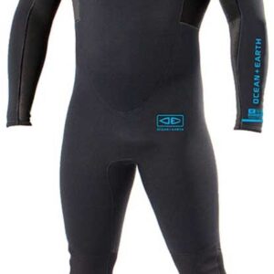 Ocean & Earth Surf School 4/3 Mm Wetsuit Met Lange Mouwen En Rits Op De Rug Grijs M Man