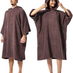 Omgoods - Surf Poncho Handdoek met Kap M (Bruin)