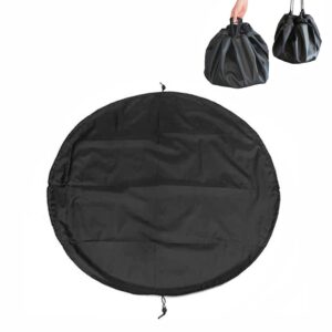 Omkleedmat - Sporttassen - Strandkleedmat - Kleedmat voor wetsuits - Opbergtas voor wetsuits - Wetsuittas - Diameter 90 cm - 210D Oxford-stof - Waterdicht - Met handvat - Geschikt voor duiken, zwemmen, surfen, kajakken en watersporten - Zwart